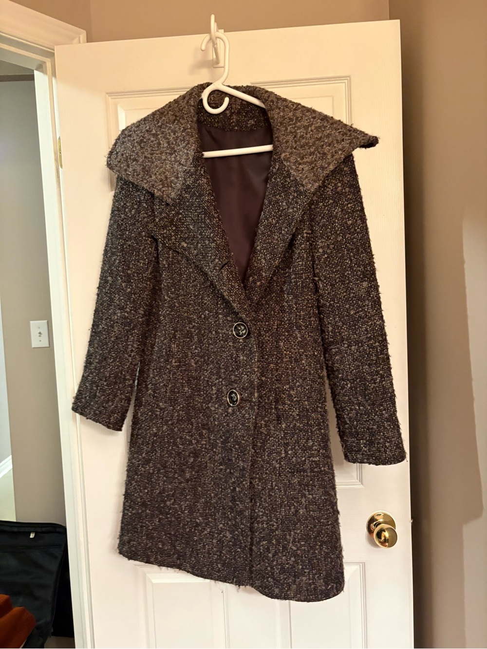 Mallia Alpaca Wool Women's Textured Bouclé Coat